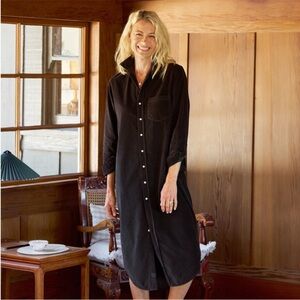 Frank & Eileen Size Small Rory Corduroy Brown Button Down Midi Shirt Dress